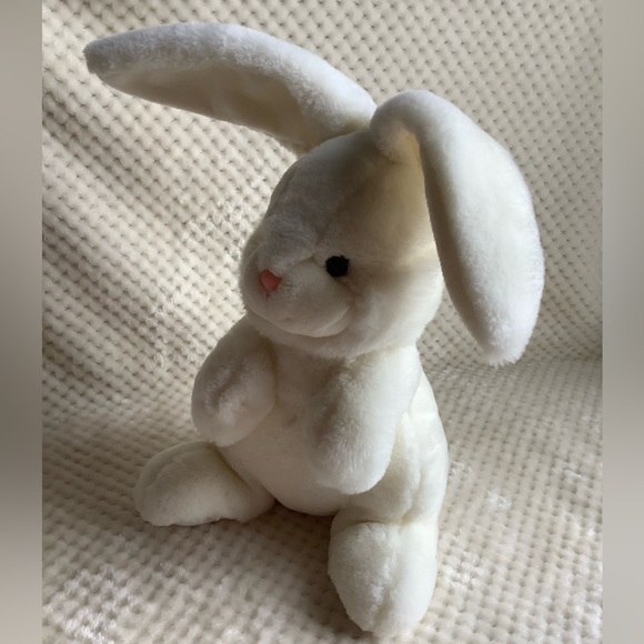 24K Polar Puff Plush White Bunny Rabbit Stuffed Animal Easter Toy - Picture 8 of 16